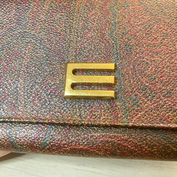 Etro Brown and Red Paisley Wallet - Picture 7 of 16